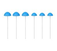 Tiny Mushrooms, Blue 6 Pieces DIY Fairy Decoration, Tiny Mushroom Stakes, 6-Piece Mini Mushroom Pack - New Ground Insert Blue Mushrooms DIY Miniature Landscape For Garden Corner Courtyard Lawn Yard