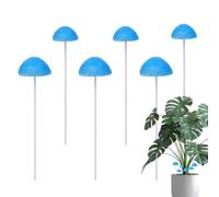 Tiny Mushrooms - Blue 6 Pieces DIY Fairy Garden Decoration | Mini Mushroom Stakes For Garden Corner Outdoor Courtyard Lawn Yard Flower Pot Grave Site Use | Decorative Fantasy Landscape Figurines