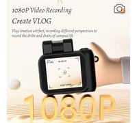 Tiny Nostalgic Camera, 2025 New Tiny Nostalgia CAM, 1080p HD Mini Keychain Camera,with 90° Flip Flash,with 64GB SD Card Six Filters,1.44 in HD Screen,Tiny Nostalgic Camera (White)