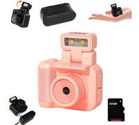 Tiny Nostalgic Camera, 2025 New Tiny Nostalgia CAM, 1080p HD Mini Keychain Camera,with 90° Flip Flash,with 64GB SD Card Six Filters,1.44 in HD Screen,Tiny Nostalgic Camera (Pink 32G)
