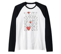 Tiny Paws Big Love Camiseta Manga Raglan