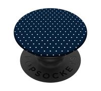 Tiny Polka Dot Cute Navy Blue and White Polkadot PopSockets PopGrip Adhesivo