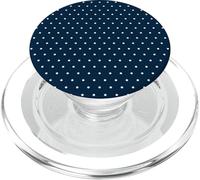 Tiny Polka Dot Cute Navy Blue and White Polkadot PopSockets PopGrip para MagSafe