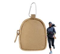 Tiny Pouch for Backpack, Portable coin Purse, Zipper Wallet for Women & Men, Car Key Accessories, Compact Storage Bag, Small Backpack Wallet, Everyday Use, Multi-Purpose Accessory, caqui, Se référer