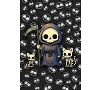 Tiny Reaper Lined Notebook: Cute Gothic Grim Reaper Notebook for Writing, Notes and Journaling