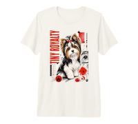 Tiny Royalty Biewer Yorkie Puppy con Lazo Camiseta Premium