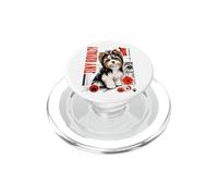 Tiny Royalty Biewer Yorkie Puppy con Lazo PopSockets PopGrip para MagSafe