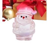 Tiny Santa Claus Figures, Glow In The Dark Clear Resin Miniatures, Christmas Figurines for Fairy Garden Decorations Holiday Tabletop Displays Coat Scenes Home Decor and Winter Seasonal Arrangements