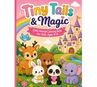 Tiny Tails & Magic: Cute Animal Coloring Book for Kids Ages 3-8