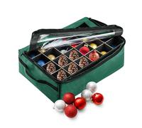 TINY TIM TOTES 83-DT5575 Premium | Caja de almacenaje para 48 adornos navideños, verde, estuche