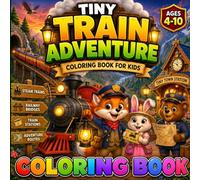 Tiny Train Adventure Coloring Book for Kids Ages 4-10: 40 Fun and Easy Designs with Bold and Simple Coloring Pages (Tiny Adventure World Series)