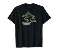Tiny Trees Big Love Bonsai Tree Plant Lover Art Camiseta