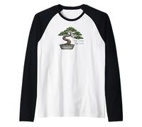 Tiny Trees Big Love Bonsai Tree Plant Lover Art Camiseta Manga Raglan