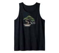 Tiny Trees Big Love Bonsai Tree Plant Lover Art Camiseta sin Mangas