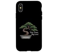 Tiny Trees Big Love Bonsai Tree Plant Lover Art Carcasa para iPhone X/XS