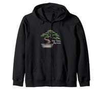 Tiny Trees Big Love Bonsai Tree Plant Lover Art Sudadera con Capucha