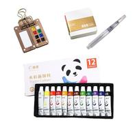 Tiny Watercolor Set - Juego de acuarela portátil, caja de pintura de 15 cuadrículas, kit de acuarela portátil de viaje | Juego de pintura de acuarela de varios colores para artistas, juego de