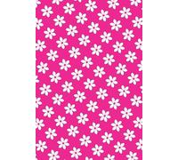 Tiny White Flower Seamless Pattern Notebook with Pink Background: Minimalist Journal for Writers, Women & Girls