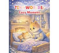 Tiny Worlds: Cozy Moments: A Story Coloring Book for Kids