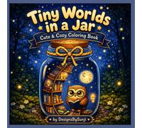 Tiny Worlds in a Jar: Cute and Cozy Coloring Book Featuring Magical Jar Scenes, Tiny Homes, Animals, Flowers, and Whimsical Worlds for Adults and Teens