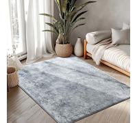 Tinyboy-hbq Alfombras Salon Grande Alfombras de habitacion Moderna 9mm Espesores Pelo Corto Multicolor para Salón,Dormitorio,Felpudo Entrada Casa,Abstracto Gris Blanco/Multi,120x160cm