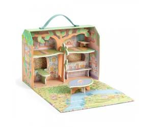 Tinyly Casita de Sylvina y Foxy de Djeco - Casita árbol con muñeca y compañero