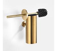 TINYROW Escobilla de Inodoro con Soporte para baño, Soporte para escobilla de Inodoro, Cepillo Limpiador de Inodoro, Cepillo de Inodoro montado en la Pared, Dorado Cepillado