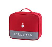 tinysiry Bolsa de almacenamiento de emergencia, botiquín de primeros auxilios compartimentado de gran capacidad, bolsa organizadora de pastillas para senderismo familiar, Camping, ciclismo Rojo