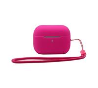 tinysiry Caso de Pieles de Cubierta de Estuche de airPods, Cubierta de Silicona Protectora y Piel para airpods con Llavero, Manga Protectora Auricular Rosa roja