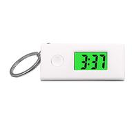 tinysiry Llavero de Reloj con Clip, Llavero de Reloj electrónico para Regalo, Reloj pequeño con Pantalla Digital LCD para Estudiante, Mini Alarma Digital, Llavero de Reloj de Bolsillo pequeño Blan