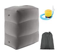 tinysiry Reposapiés de avión, almohada inflable para reposapiés con bomba, almohada de viaje plegable, almohada para reposapiés en la oficina, cojín para reposapiés, accesorios de viaje para vu