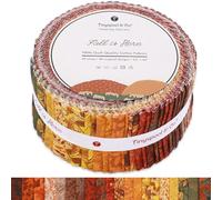 Tinyspool & Co. Jelly Roll Tiras de tela para acolchar, manualidades y costura, paquete surtido de 40 tiras, algodón suave para manta, alfombra, tapicería, decoración del hogar y fabricación de