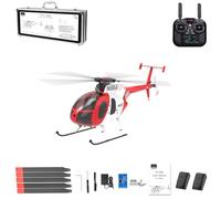 TinyWizTo F119S MD500 1/16 250-Class RC LittleBirdd modelo de helicóptero militar, 2.4G 9CH Flybarless RC con modos conmutables 6G/3D y cabina abierta (RTF)