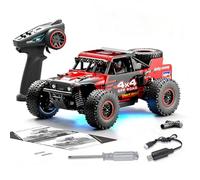 TinyWizTo SG202-MAX Escala 1/20 Full Proporcional RC Off Road Crawler, 2.4G 55KM/H Camión RC de alta velocidad con LED (versión sin escobillas/rojo)