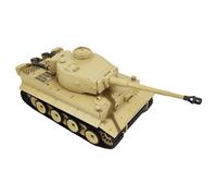 TinyWizTo Tanque de servicio pesado GermanTiger L RC a escala 1/16, vehículo blindado de combate de 2.4 G con sonido simulado, humo y luces, rotación en el lugar, lanzamiento de pellets (RTR)