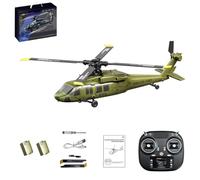 TinyWizTo UH-60 Blackhawwk Flybarless RC - Modelo de helicóptero a control remoto, modelo de avión realista de 2.4G 5CH con retención de altitud barométrica, posicionamiento de flujo óptico y vuelo
