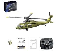 TinyWizTo UH-60 Blackhawwk Flybarless RC - Modelo de helicóptero a control remoto, modelo de avión realista de 2.4G 5CH con retención de altitud barométrica, posicionamiento de flujo óptico y vuelo