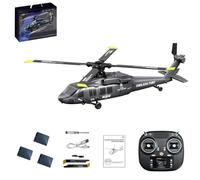 TinyWizTo UH-60 Blackhawwk Flybarless RC - Modelo de helicóptero a control remoto, modelo de avión realista de 2.4G 5CH con retención de altitud barométrica, posicionamiento de flujo óptico y vuelo