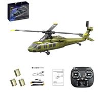 TinyWizTo UH-60 Blackhawwk Flybarless RC - Modelo de helicóptero a control remoto, modelo de avión realista de 2.4G 5CH con retención de altitud barométrica, posicionamiento de flujo óptico y vuelo