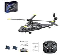 TinyWizTo UH-60 Blackhawwk Flybarless RC - Modelo de helicóptero a control remoto, modelo de avión realista de 2.4G 5CH con retención de altitud barométrica, posicionamiento de flujo óptico y vuelo