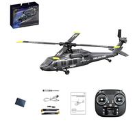 TinyWizTo UH-60 Blackhawwk Flybarless RC - Modelo de helicóptero a control remoto, modelo de avión realista de 2.4G 5CH con retención de altitud barométrica, posicionamiento de flujo óptico y vuelo