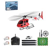 TinyWizTo WL AS350 - Modelo de helicóptero RC sin barra de 3 hojas, modelo de avión realista de 2.4G 4CH con retención de altitud barométrica, posicionamiento de flujo óptico y TOL de una tecla (RTF)