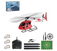 TinyWizTo WL AS350 - Modelo de helicóptero RC sin barra de 3 hojas, modelo de avión realista de 2.4G 4CH con retención de altitud barométrica, posicionamiento de flujo óptico y TOL de una tecla (RTF)