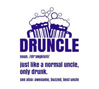 tío borracho, tío borracho, amante de la cerveza Pegatinas de pared 64x81cm Decoración de tiendas Azul oscuro