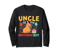 Tío Del Cumpleaños Niño Lindo Capibara Niños Cumpleaños Familia Manga Larga