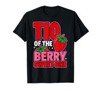 tio of The Berry Sweet One Strawberry 1st Birthday Matching Camiseta