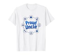 Tío Orgulloso: Emblema de celebración del Hombre de Familia versátil Camiseta, Hombre, Blanco, 6XL