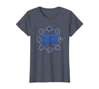 Tío Orgulloso: Emblema de celebración del Hombre de Familia versátil Camiseta, Mujer, Azul Jaspeado, XS