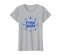 Tío Orgulloso: Emblema de celebración del Hombre de Familia versátil Camiseta, Mujer, Gris Jaspeado, XL