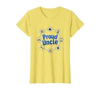 Tío Orgulloso: Emblema de celebración del Hombre de Familia versátil Camiseta, Mujer, Limón, S